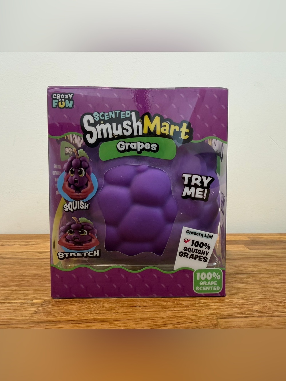 SmushMart Grapes Jumbo Squishy Toy Squeezy Sensory Fidget - Purple